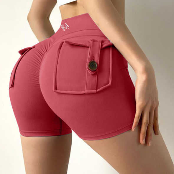 women’s seamless scrunch cargo shorts