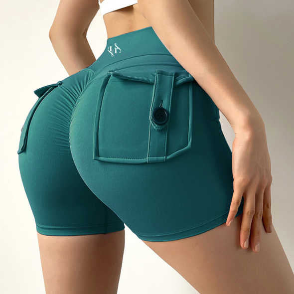 women’s seamless scrunch cargo shorts